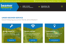 Tablet Screenshot of beamer-reparatur-zentrum.de